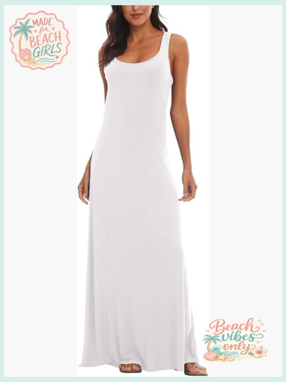 Scoop Neck Sleeveless Floral Maxi Dress Bodycon Tank Summer Casual